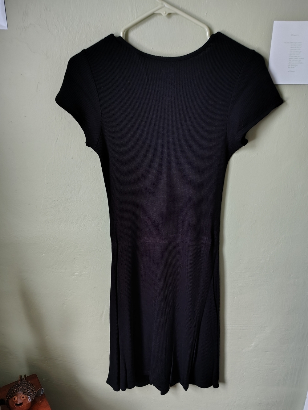 SO Juniors Small Black Button Front Short Sleeve Scoop Dress - Picture 7 of 11